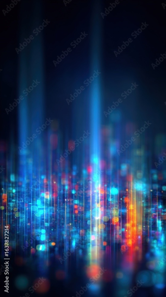 Aufkleber abstract technology background with glowing lines and shapes for modern digital innovation and conne