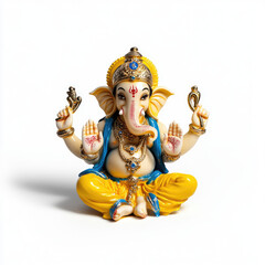 Create Minimalist Ganesha Art for Kids Home Digital Art Isolated White Background Fun Concept