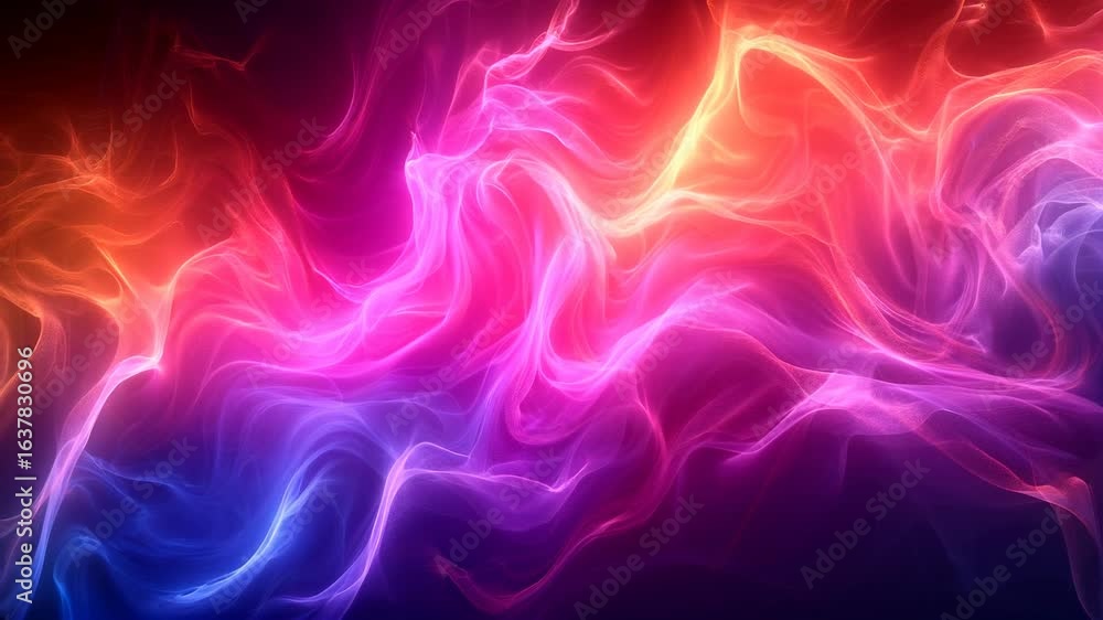 Poster an abstract background of vibrant and flowing colorful energy in a smooth motion.