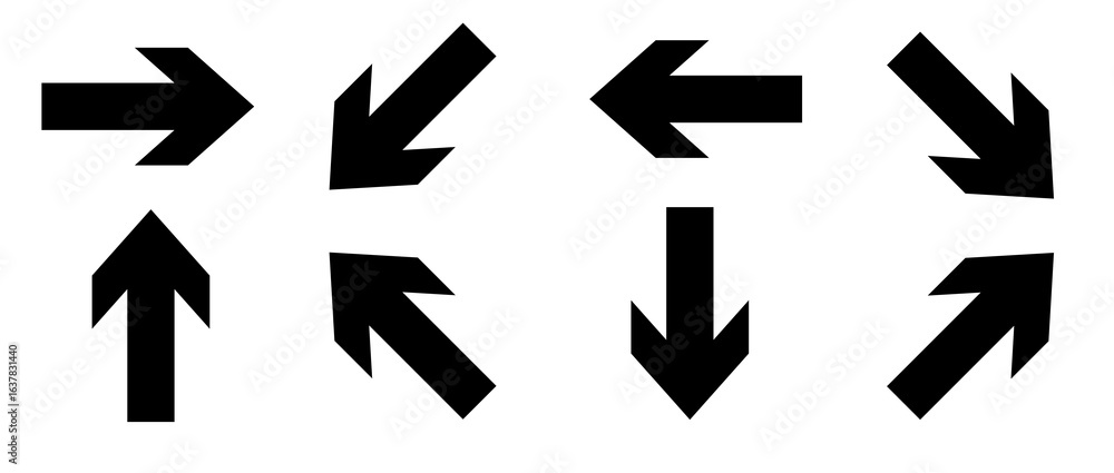 Poster a collection of png arrows in black and reverse.