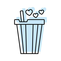 Love drink color shadow thinline icon , vector, pixel perfect, illustrator file 
