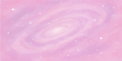 A whimsical pink abstract holiday background with shiny stars, snowflakes, and hearts, perfect for festive winter and Valentine's Day designs