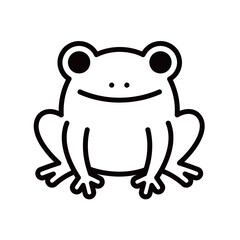 silhouette of a frog with a white background