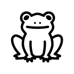 silhouette of a frog with a white background