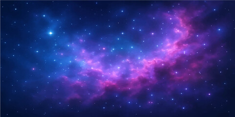 Abstract starry night sky galaxy with cosmic light and deep space constellations