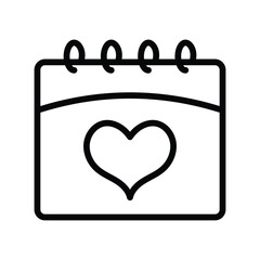 Love calendar vector, pixel perfect, illustrator file 
