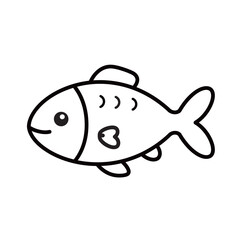 silhouette of fish with white background