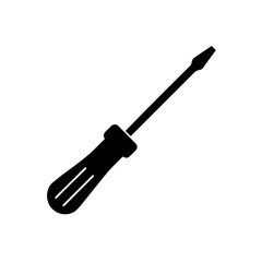 Isolated screwdriver on transparent background silhouette