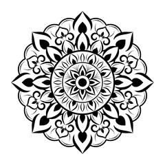 Mandala pattern design with hand drawn