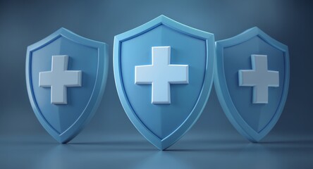 Obraz premium Secure Your Health Comprehensive Medical Protection Shields