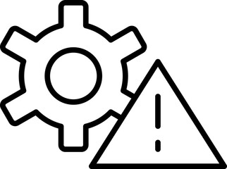Risk Icon, Risk Line Icon – Danger, Threat, Hazard, Warning, Safety Risk Symbol

