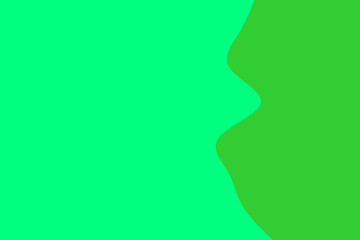 A vibrant abstract background features a dynamic wavy division between bright mint green and a contrasting lime green, creating a modern, flowing visual design.