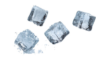 ice cubes isolated on white