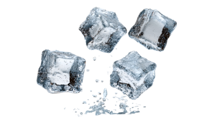 ice cubes isolated on white background