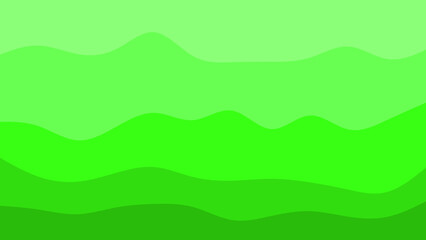 An abstract, vibrant green wavy background features undulating layers, creating a dynamic visual representation of natural landscapes or flowing energy.