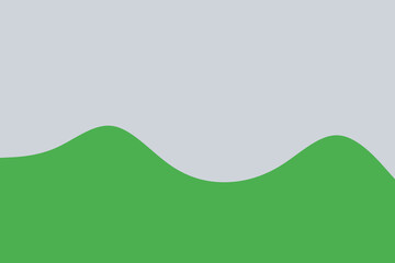 Elegant abstract design featuring a smooth, flowing green wave creating a gentle horizon against a soft grey backdrop, perfect for modern digital projects.