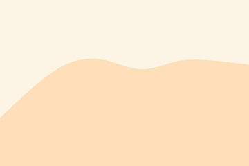 A serene and minimalist abstract background featuring a gentle, undulating wave separating soft cream and warm peach tones, ideal for tranquil designs.
