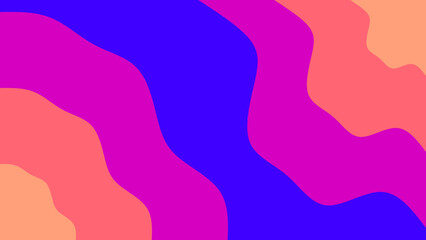 A vibrant abstract background features dynamic, flowing organic shapes in bold shades of blue, magenta, and warm orange, creating a modern visual.
