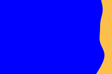 Vibrant sapphire blue water meets a warm, golden, curving sandy beach in this simple yet evocative abstract background design, perfect for various projects.