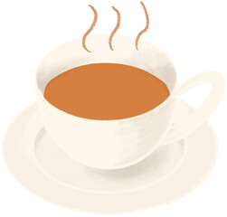 hot milked tea illustration