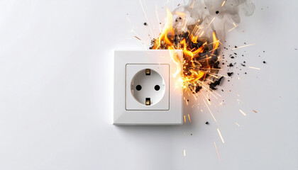 Electrical Socket Sparks and Fire Hazard in Modern Home Environment