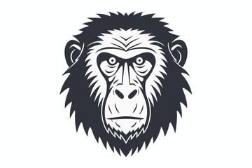 The detailed gorilla head showcases a strong, geometric design with stark color contrasts