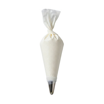 Pastry piping bag with white frosting