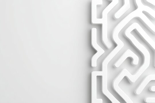 White maze pattern on light background