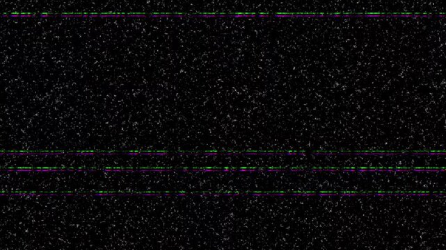 animation Seamless Glitch VHS for tv analog error effect. 4k video