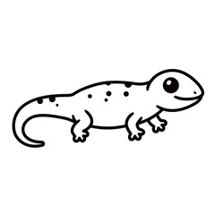 Obraz premium silhouette of a gecko with a white background