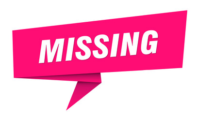 missing banner. missing speech bubble, label, sticker, sign template