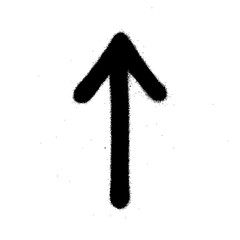 up graffiti arrow isolated in white