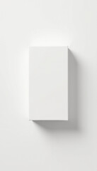 Minimal White Cardboard Box Mockup on Clean Background
