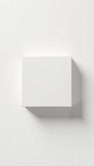 Minimal White Cardboard Box Mockup on Clean Background
