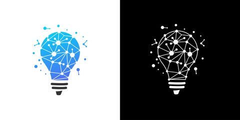 Abstract Lightbulb  Network Technology Concept