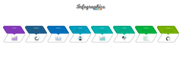 Infographic timeline template can be used for chart, diagram, web design, presentation, advertising, history