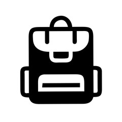 Backpack Travel Bag Hiking Outdoor Adventure School Outline Vector Icon Design