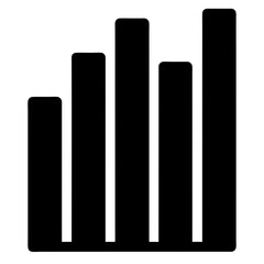 Bar chart diagram data analysis graph infographic report statistics column chart business growth vector