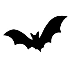 Black bat silhouette vector illustration for halloween decorations and spooky designs ideas