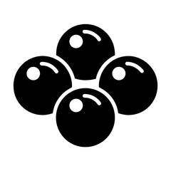 Black caviar icon vector illustration, gourmet seafood delicacy, fish eggs, luxury food, appetizer, isolated 90