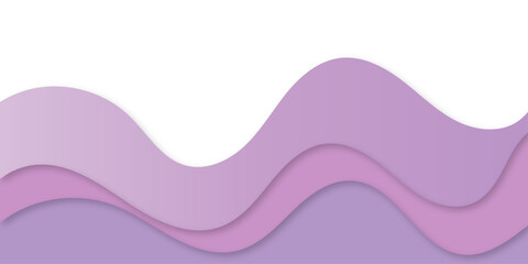 Abstract layered wave design in soft purple tones, creating a smooth gradient and 3D paper-cut effect. Minimalist style ideal for modern backgrounds, banners, or creative graphic compositions.