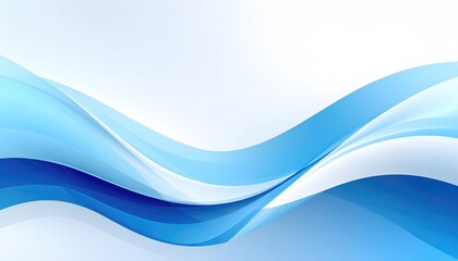 Flowing Blue Waves with Soft Gradient for Background Design