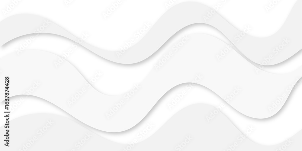 Poster a minimalist abstract background featuring a flowing, wavelike pattern of thin, delicate light gray 