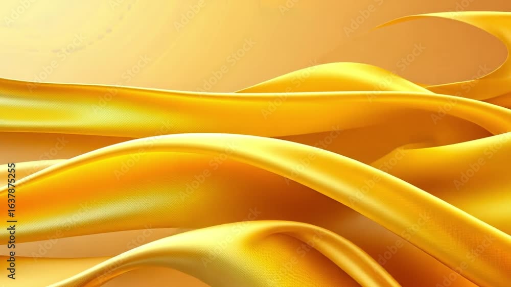 Poster dynamic visual elegance vibrant abstract design of smooth golden waves and curves evoking warmth and
