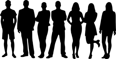 Family Silhouette Bundle – Parents and Children Vector Collection" 