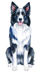 Fototapeta premium Sitting dog portrait