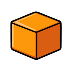 Fototapeta premium Orange 3D cube graphic