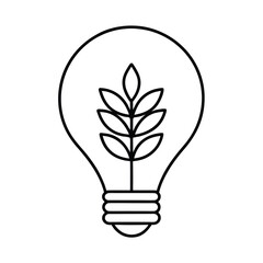 growth an inspiration botanical lightbulb outline 