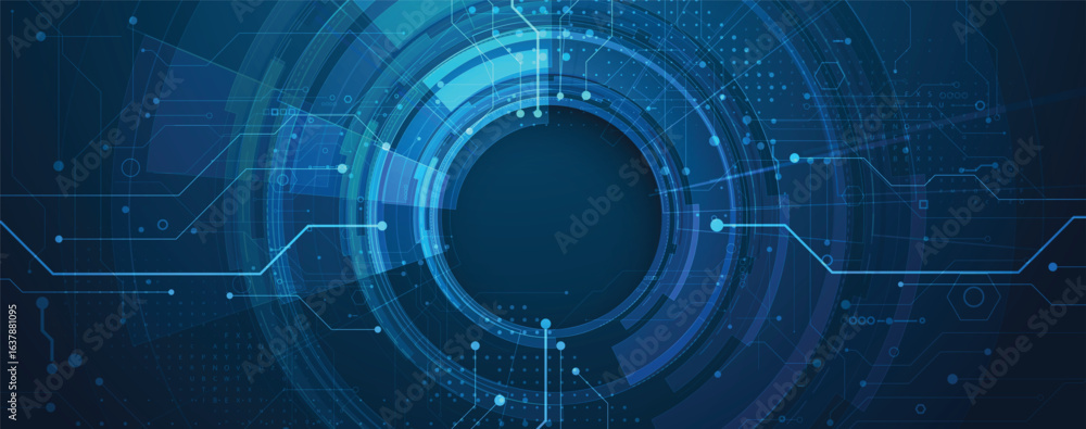 Poster modern abstract high technology and science wireframe background