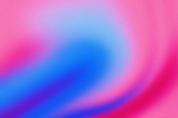 Abstract dreamy noise gradient background in vibrant fusion of blue with pink hues creates a dynamic fluid texture